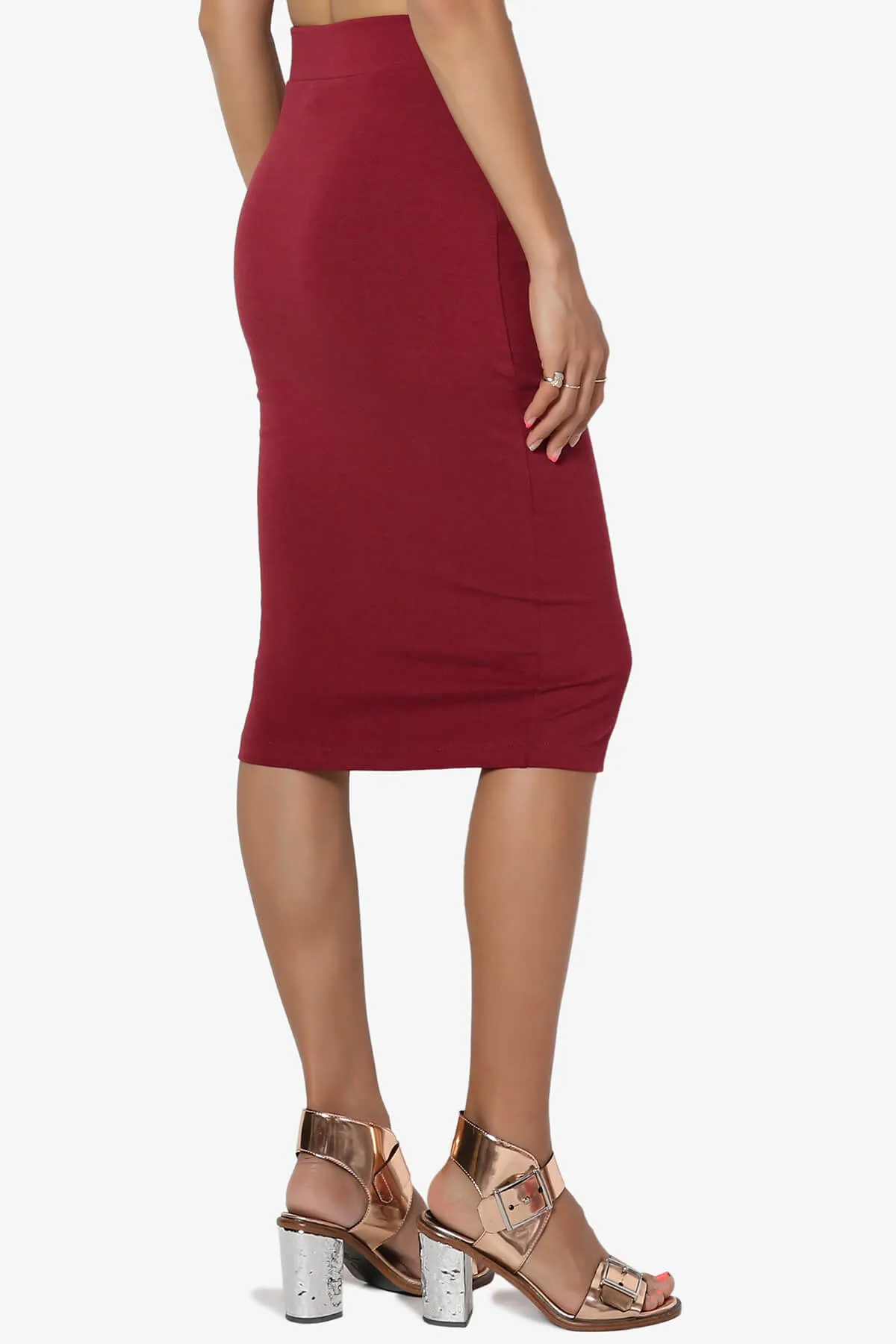 Karan Cotton Midi Pencil Skirt