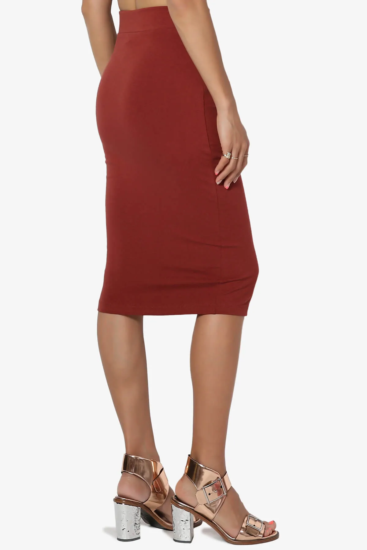 Karan Cotton Midi Pencil Skirt