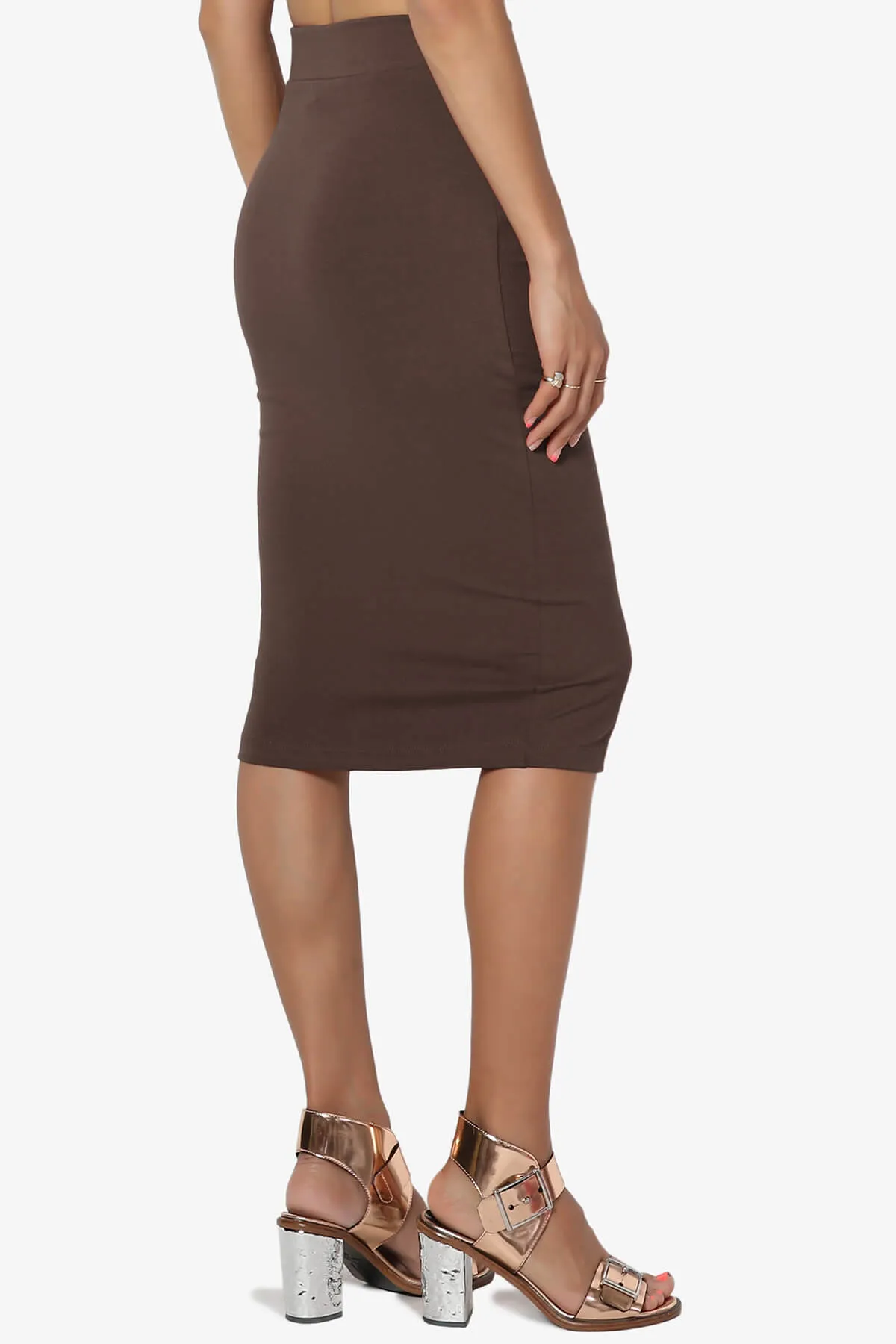 Karan Cotton Midi Pencil Skirt