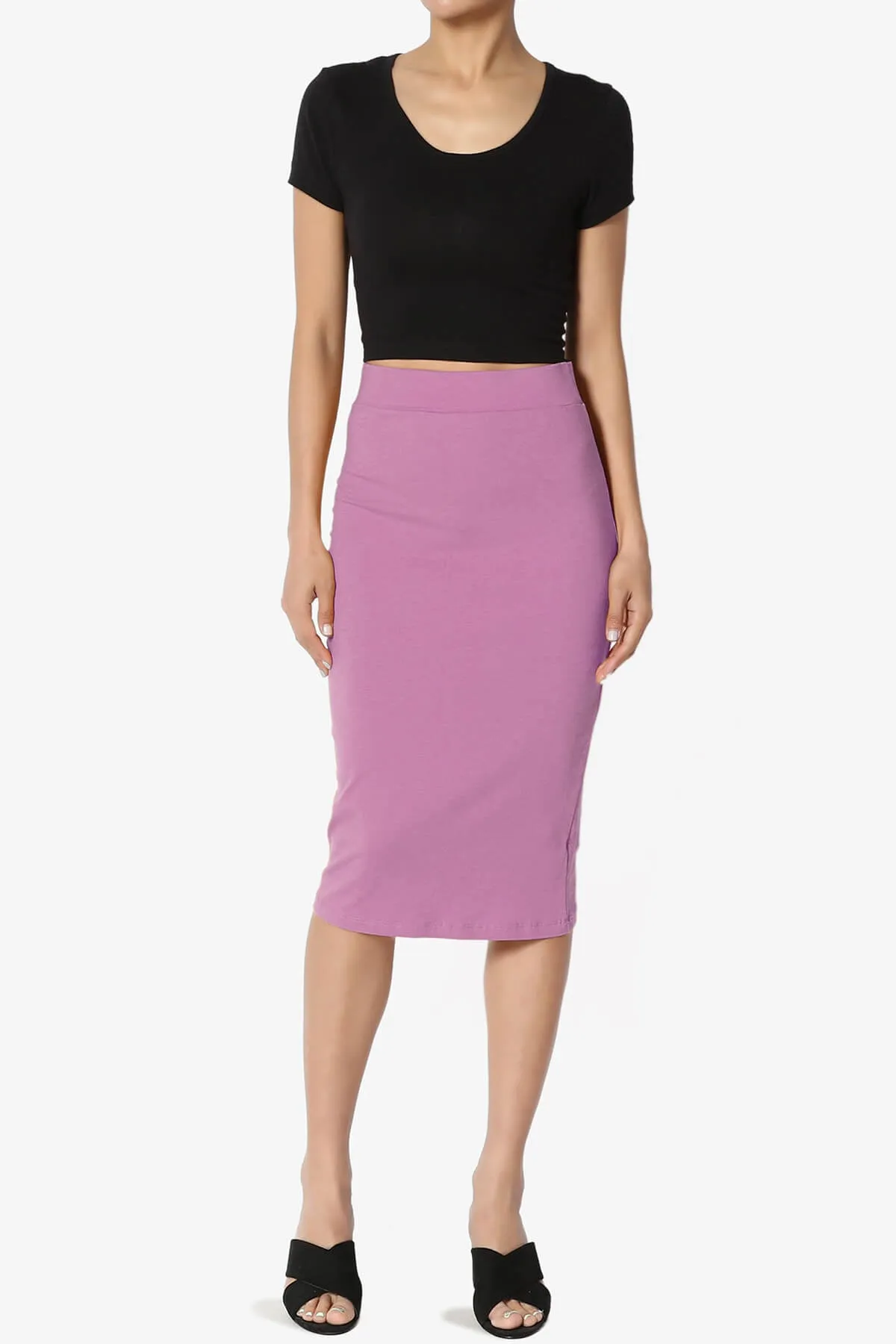Karan Cotton Midi Pencil Skirt