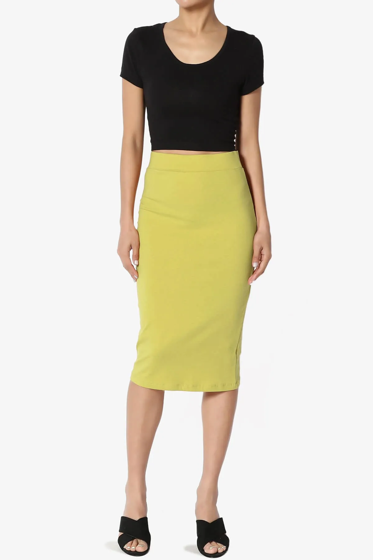 Karan Cotton Midi Pencil Skirt