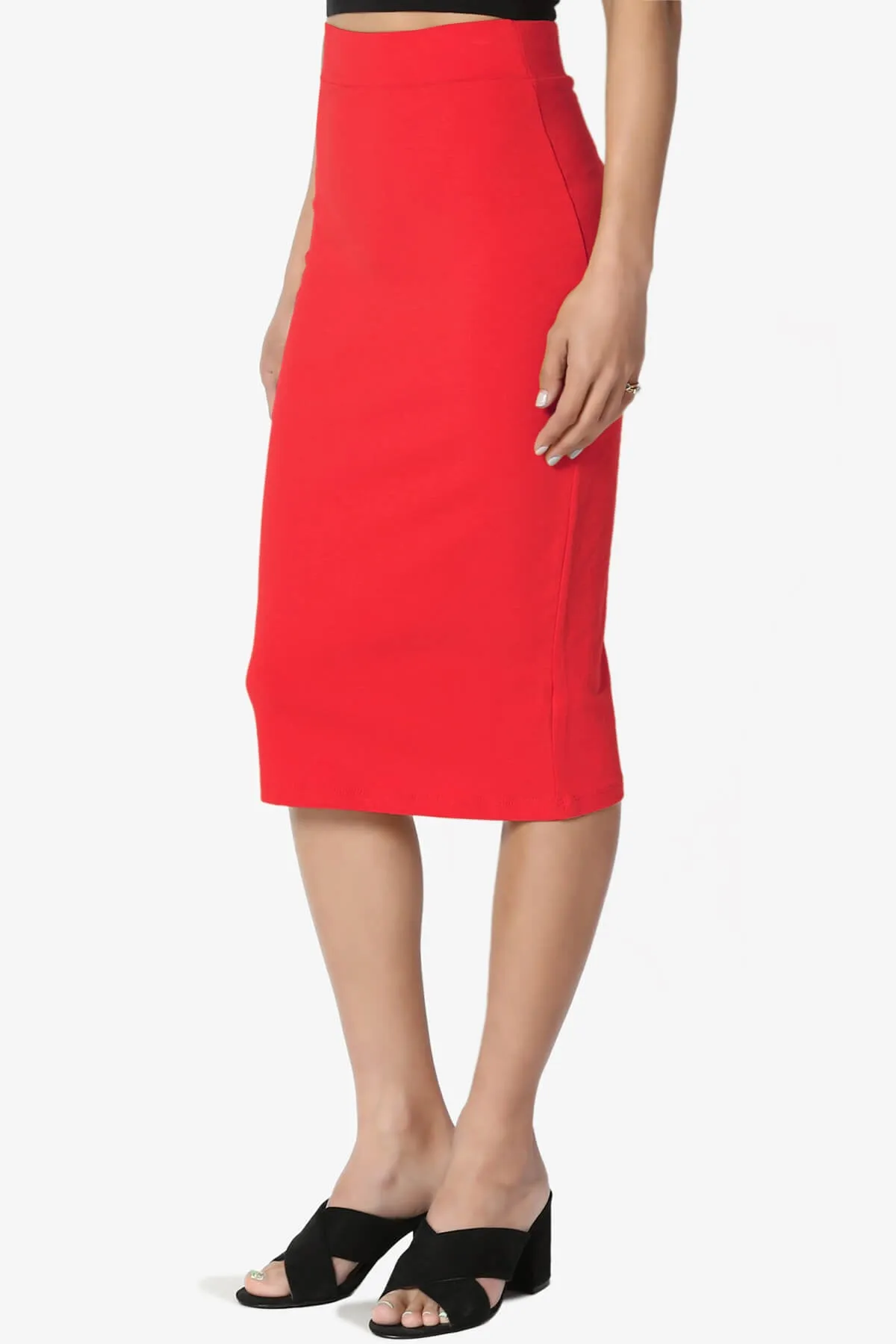Karan Cotton Midi Pencil Skirt