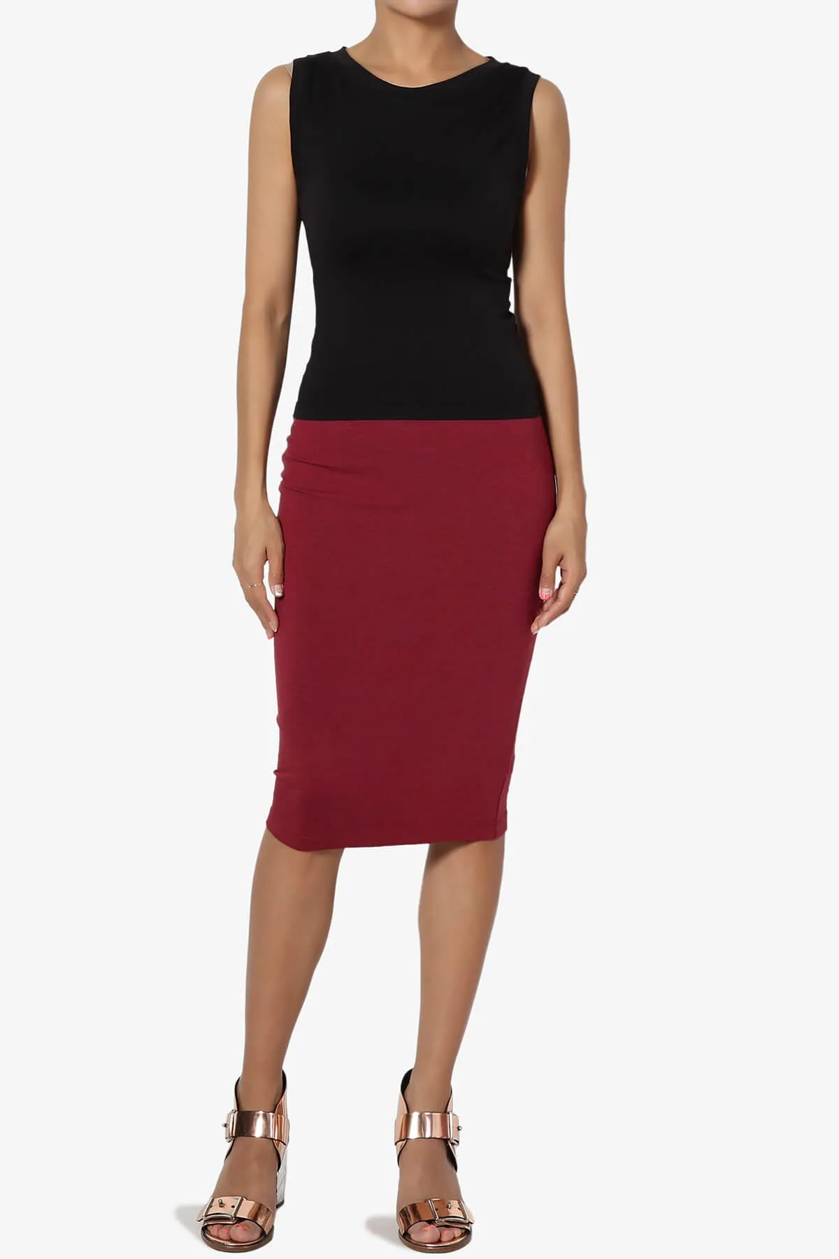 Karan Cotton Midi Pencil Skirt