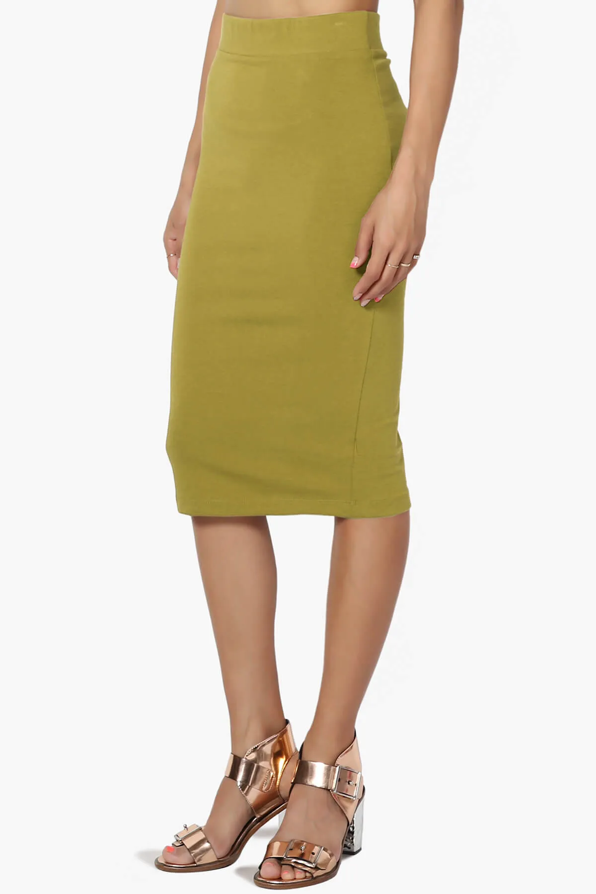 Karan Cotton Midi Pencil Skirt
