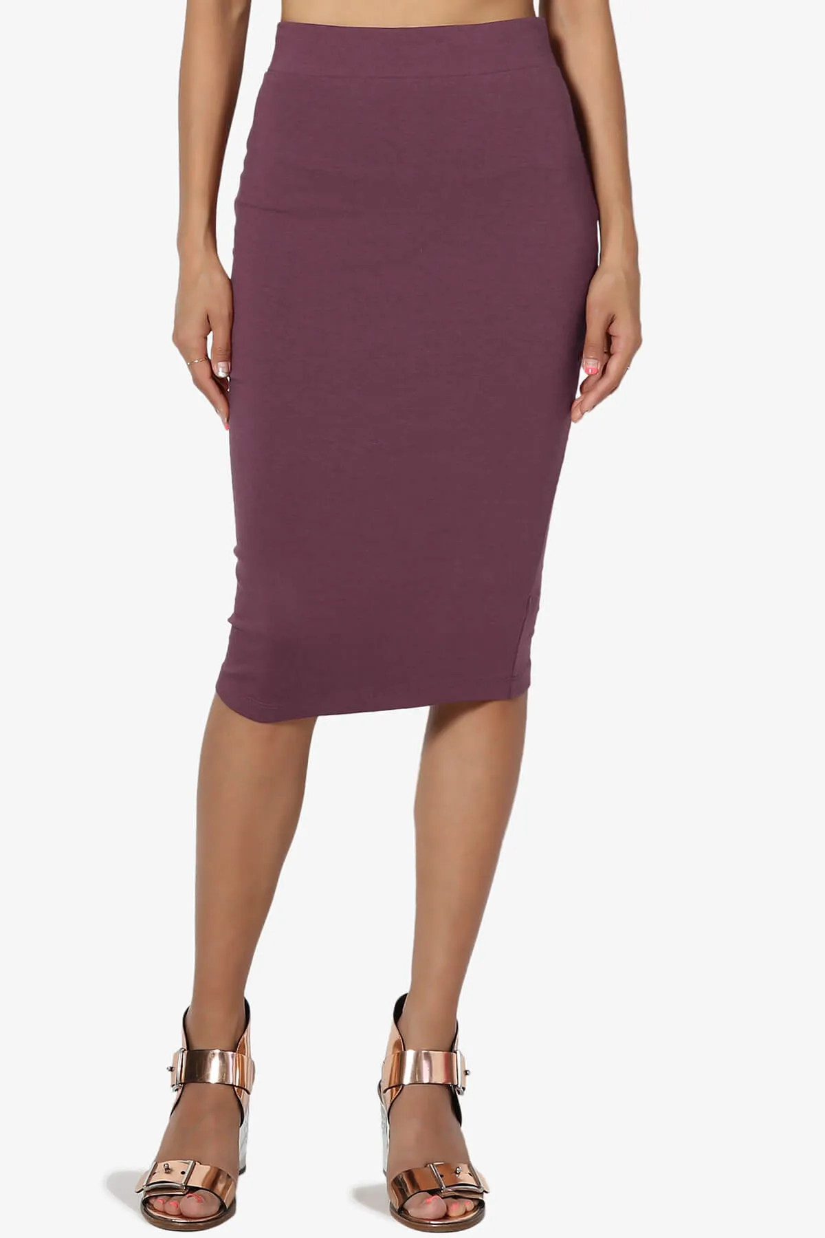Karan Cotton Midi Pencil Skirt