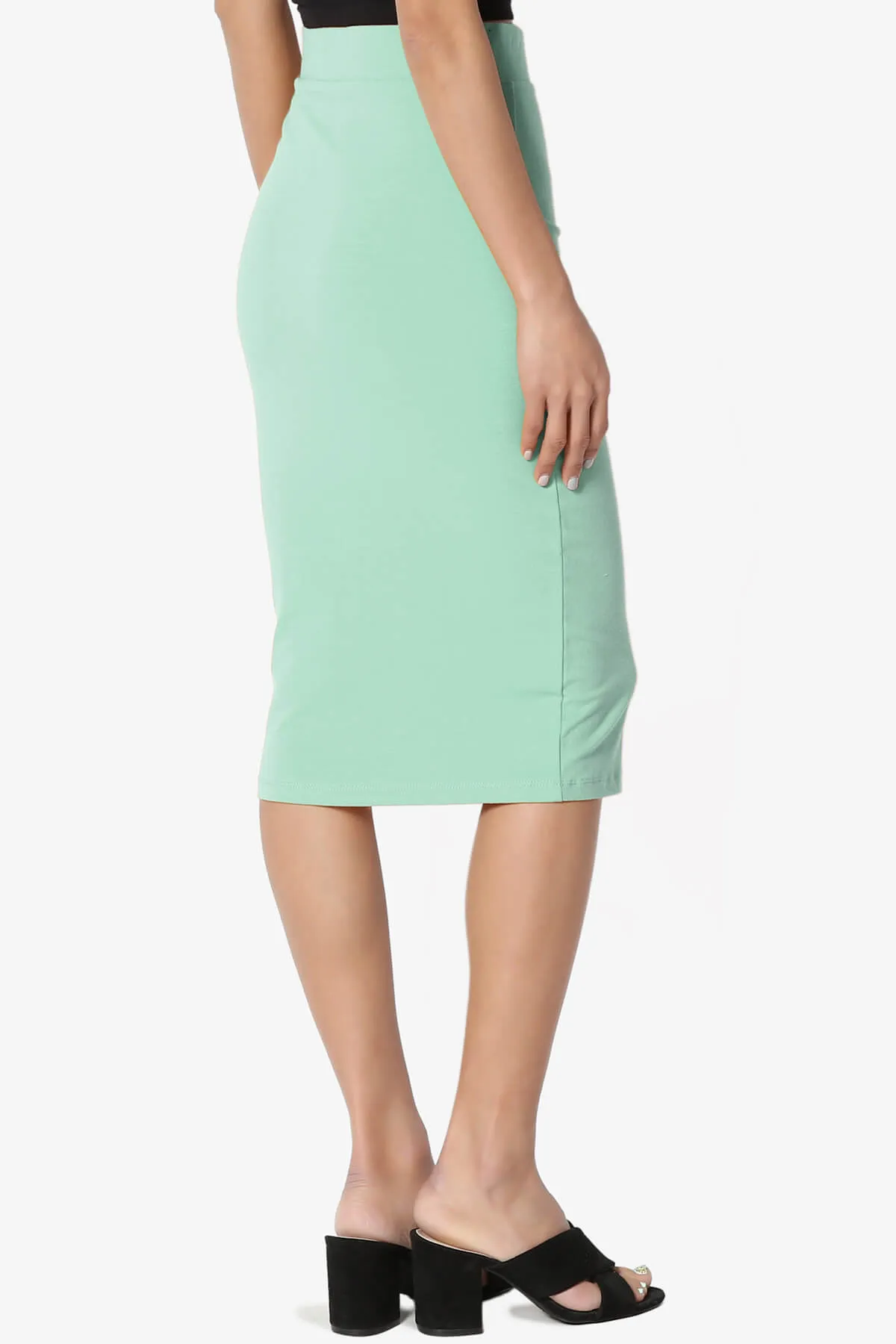 Karan Cotton Midi Pencil Skirt