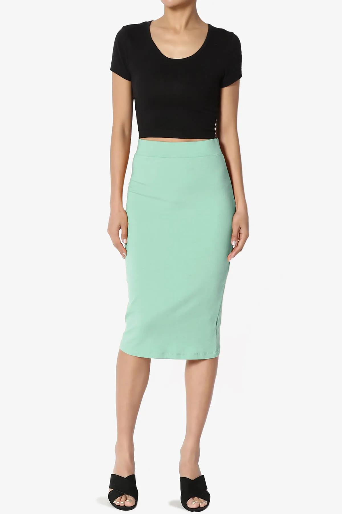 Karan Cotton Midi Pencil Skirt