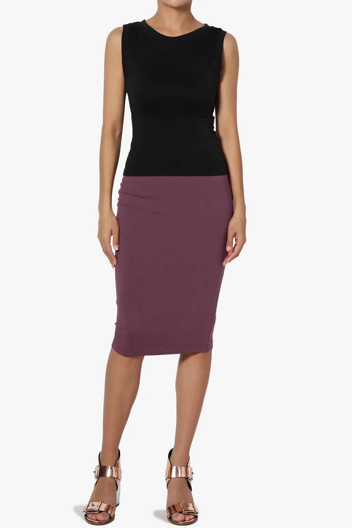 Karan Cotton Midi Pencil Skirt