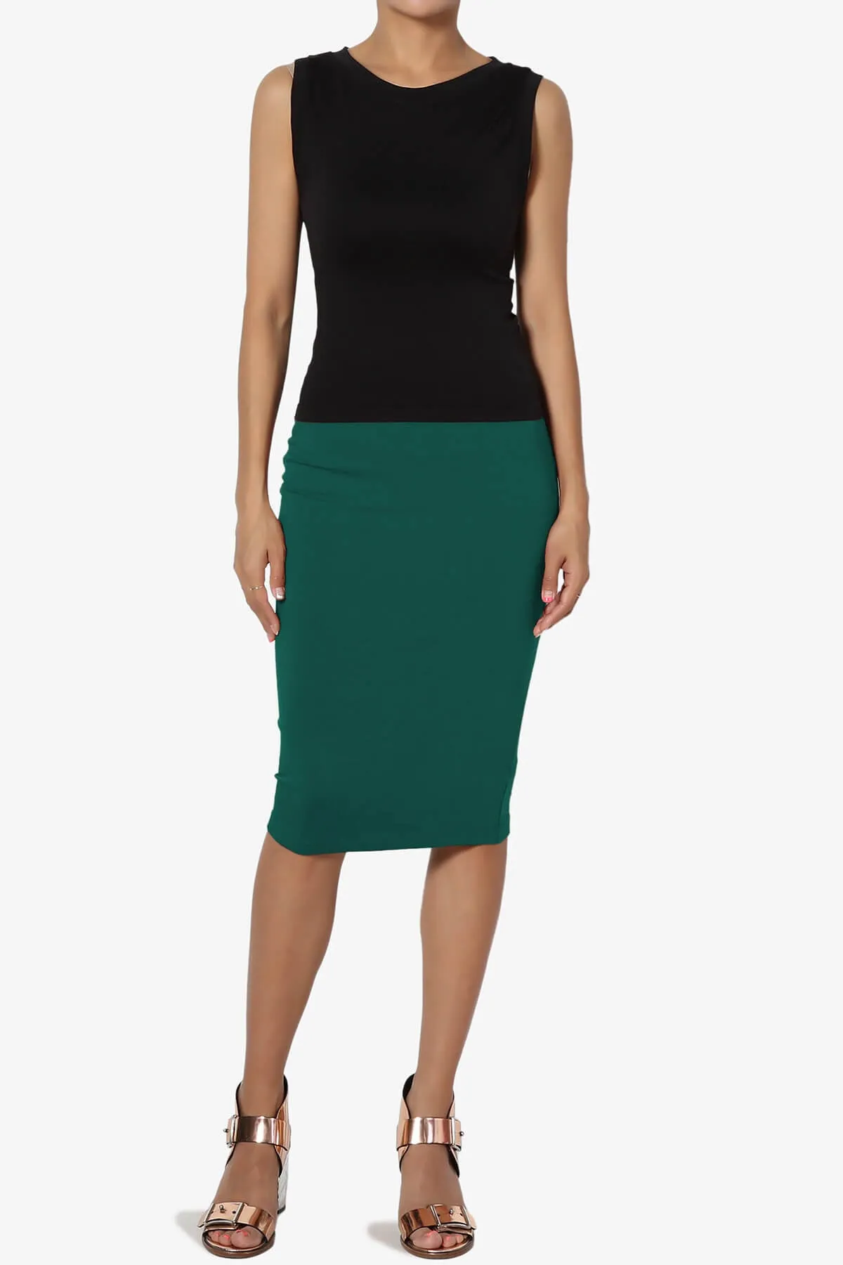 Karan Cotton Midi Pencil Skirt