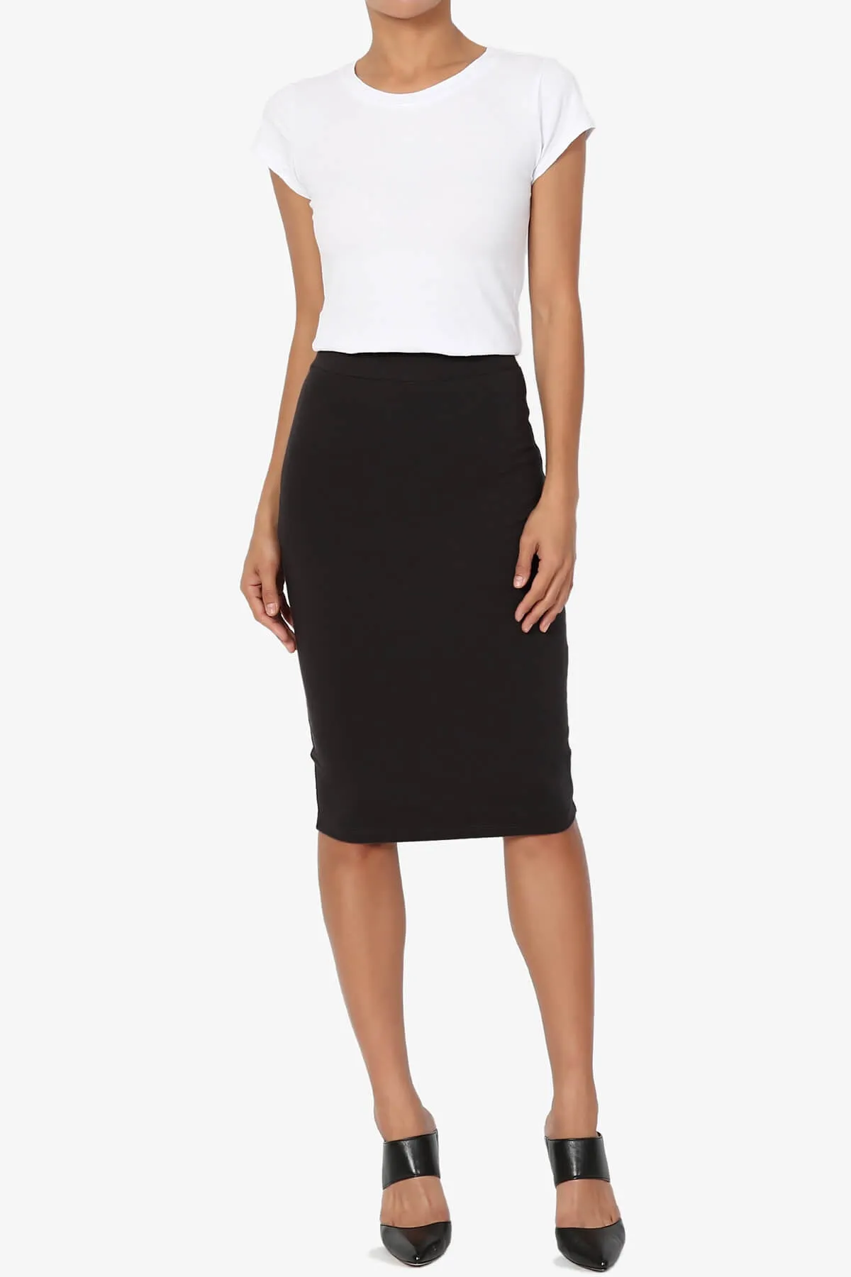 Karan Cotton Midi Pencil Skirt