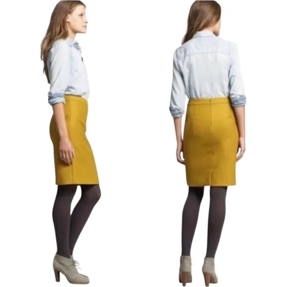 KASPER PLUS SIZE Womens Gold Back Slit Knee High Pencil Skirt Size 24W