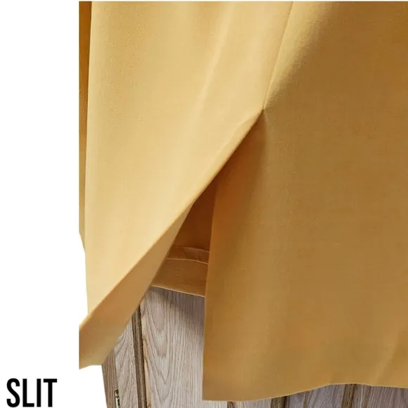 KASPER PLUS SIZE Womens Gold Back Slit Knee High Pencil Skirt Size 24W