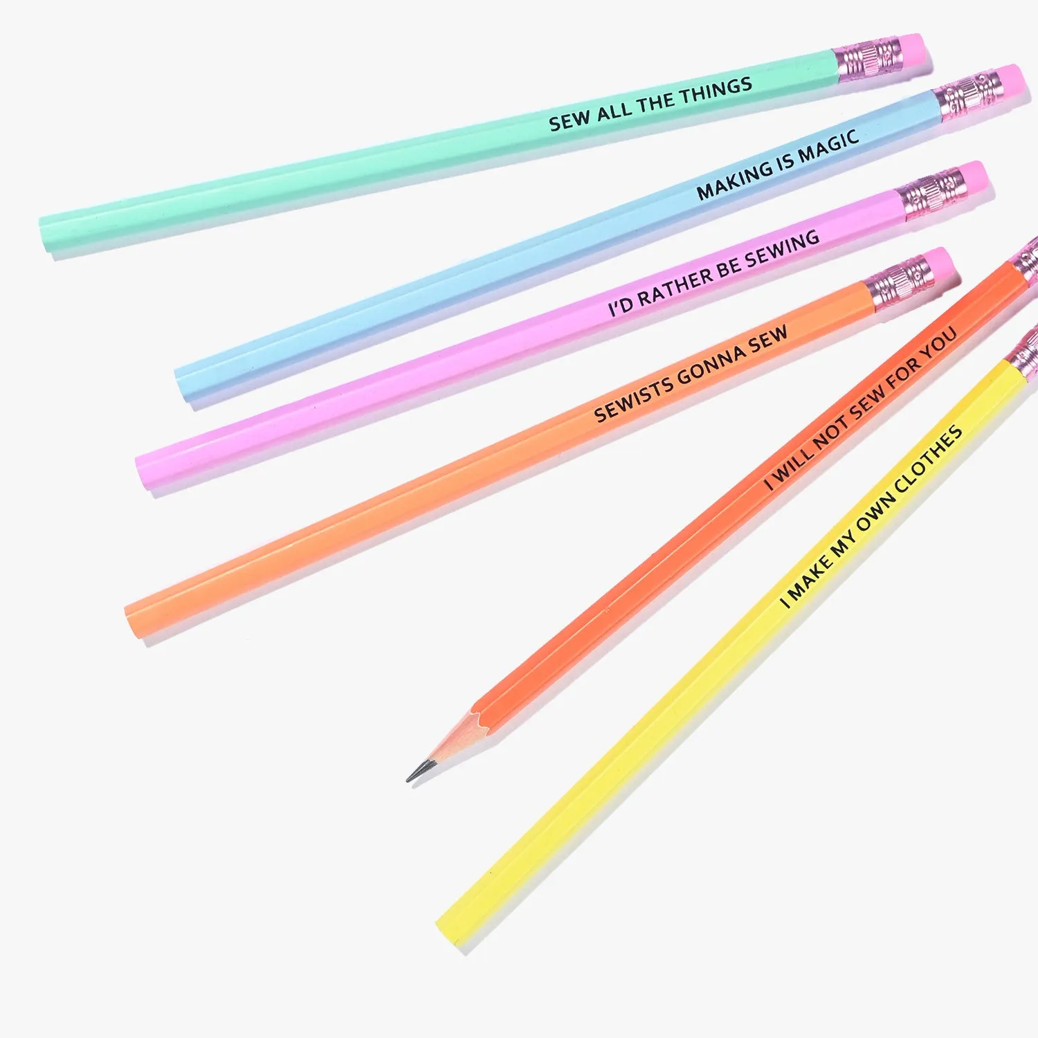 KATM Sewing Themed Pencils | Pack of 6 HB Pencils
