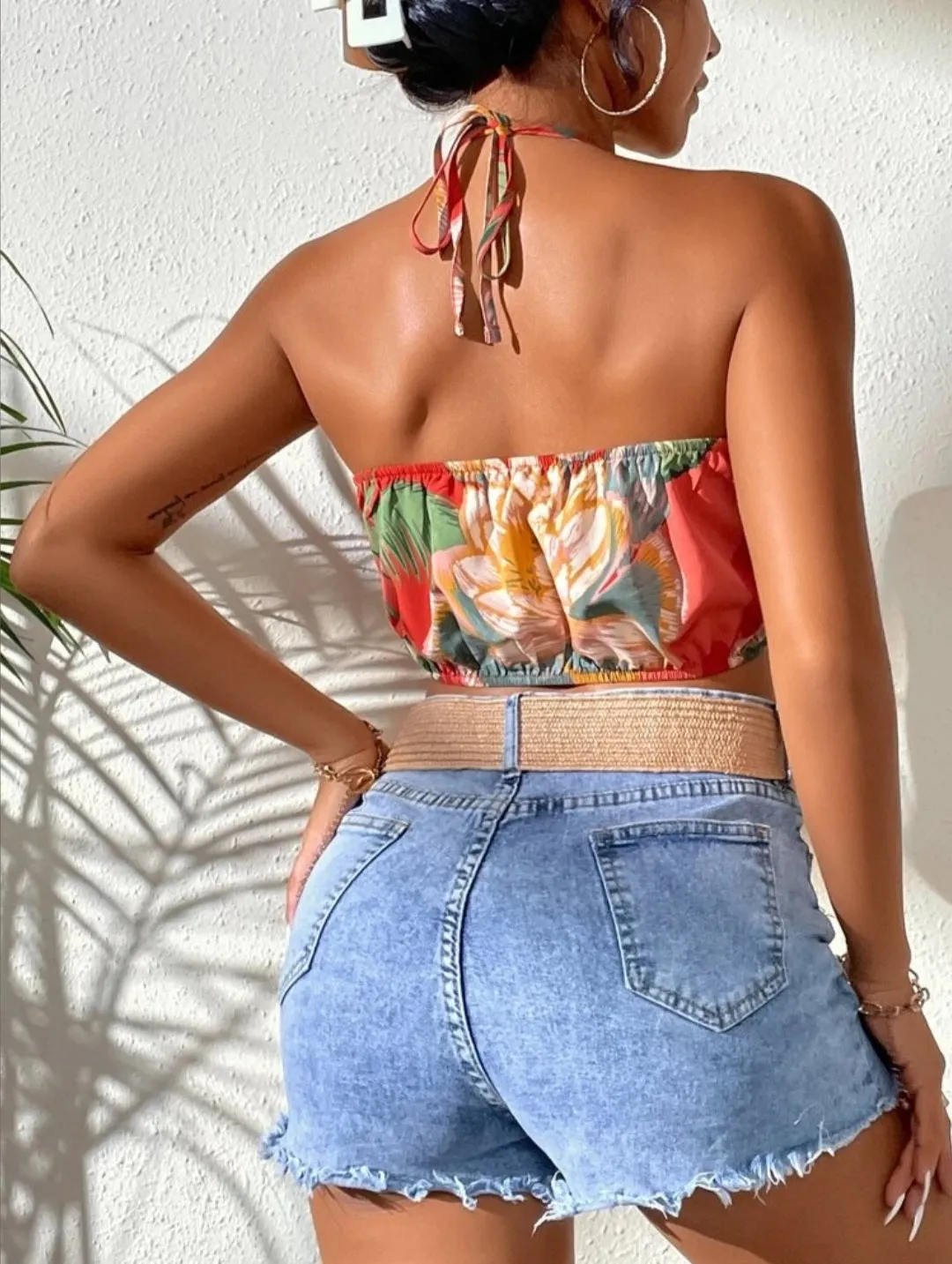 Kelley Floral Halter Top