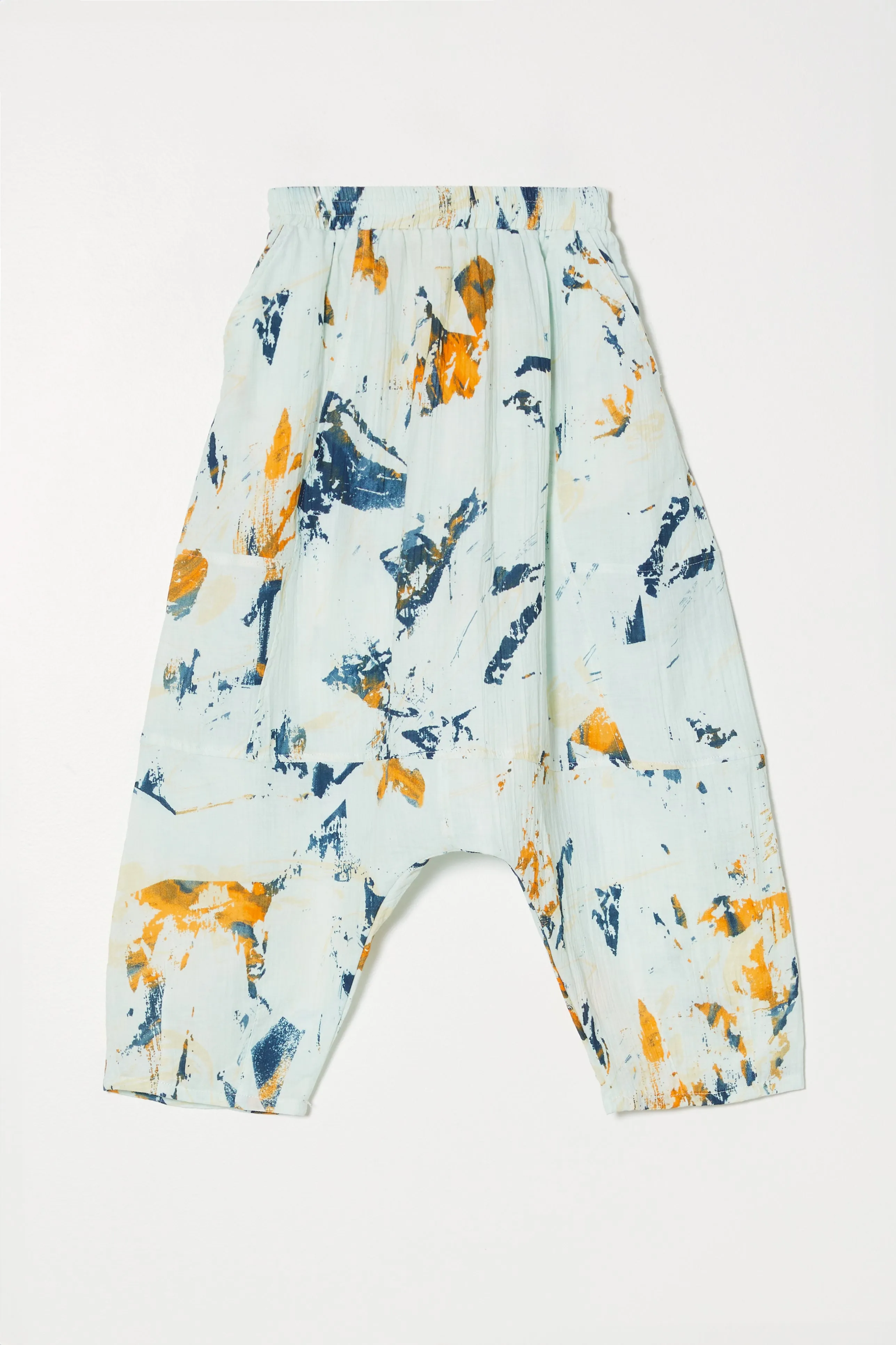 KIKO PANT IN CRINKLED COTTON, MARBLE