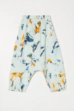 KIKO PANT IN CRINKLED COTTON, MARBLE