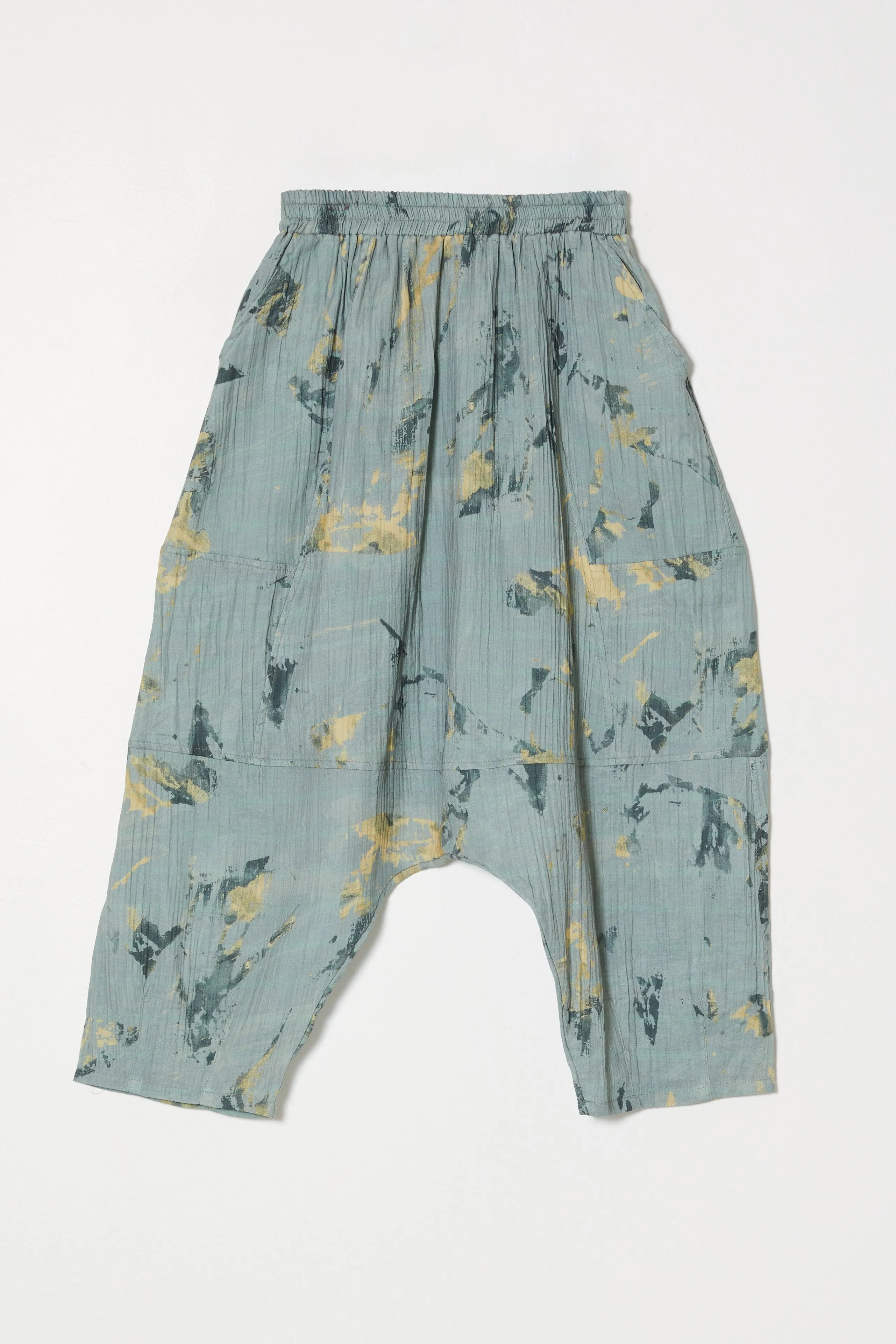 KIKO PANT IN CRINKLED COTTON, MARBLE