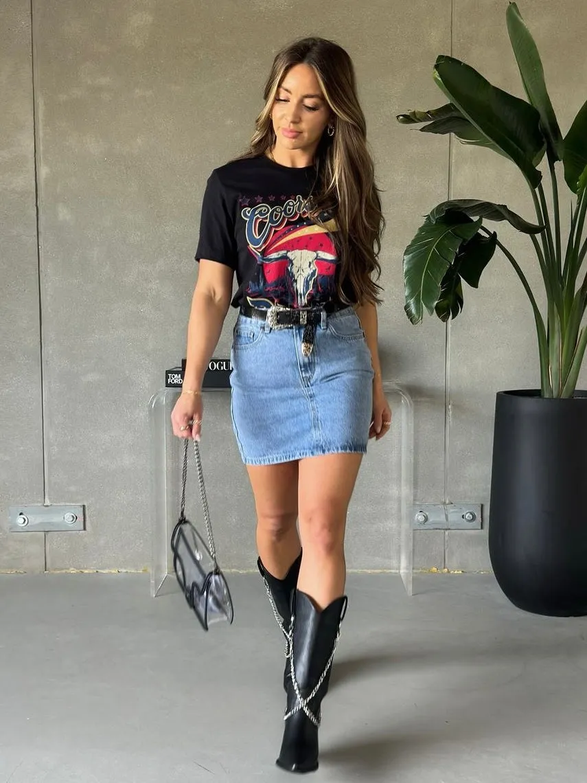 KUWALLA Mini Denim Skirt