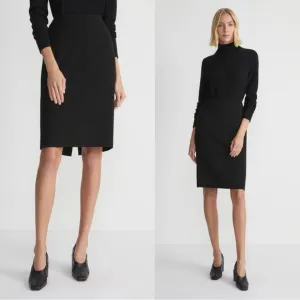 Lafayette 148 • Punto Milano Pencil Skirt black ponte stretch fitted slim