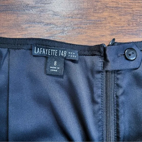 Lafayette 148 • Punto Milano Pencil Skirt black ponte stretch fitted slim