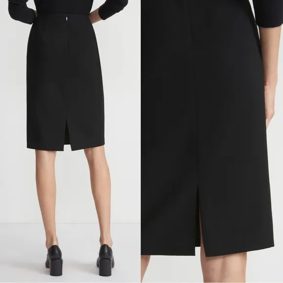 Lafayette 148 • Punto Milano Pencil Skirt black ponte stretch fitted slim