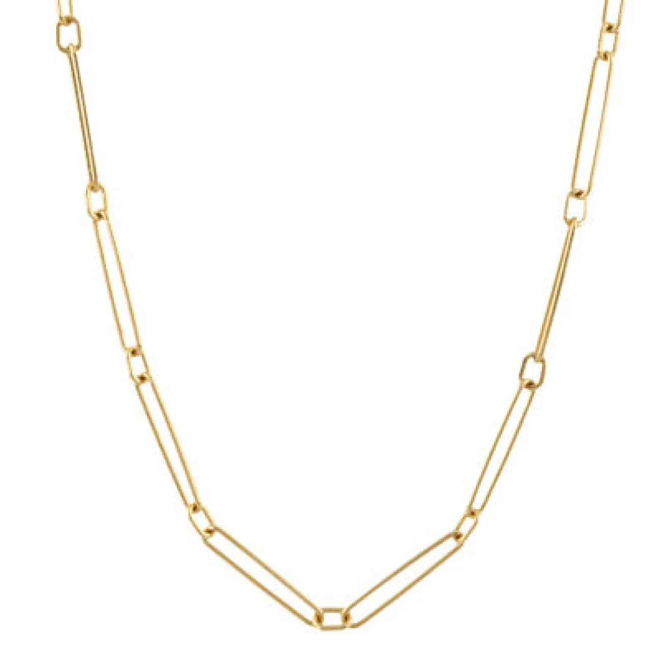 Laguna Blue 18K Yellow Gold Acqua Apatite Halo Diamond Pendant With Paperclip Chain Necklace