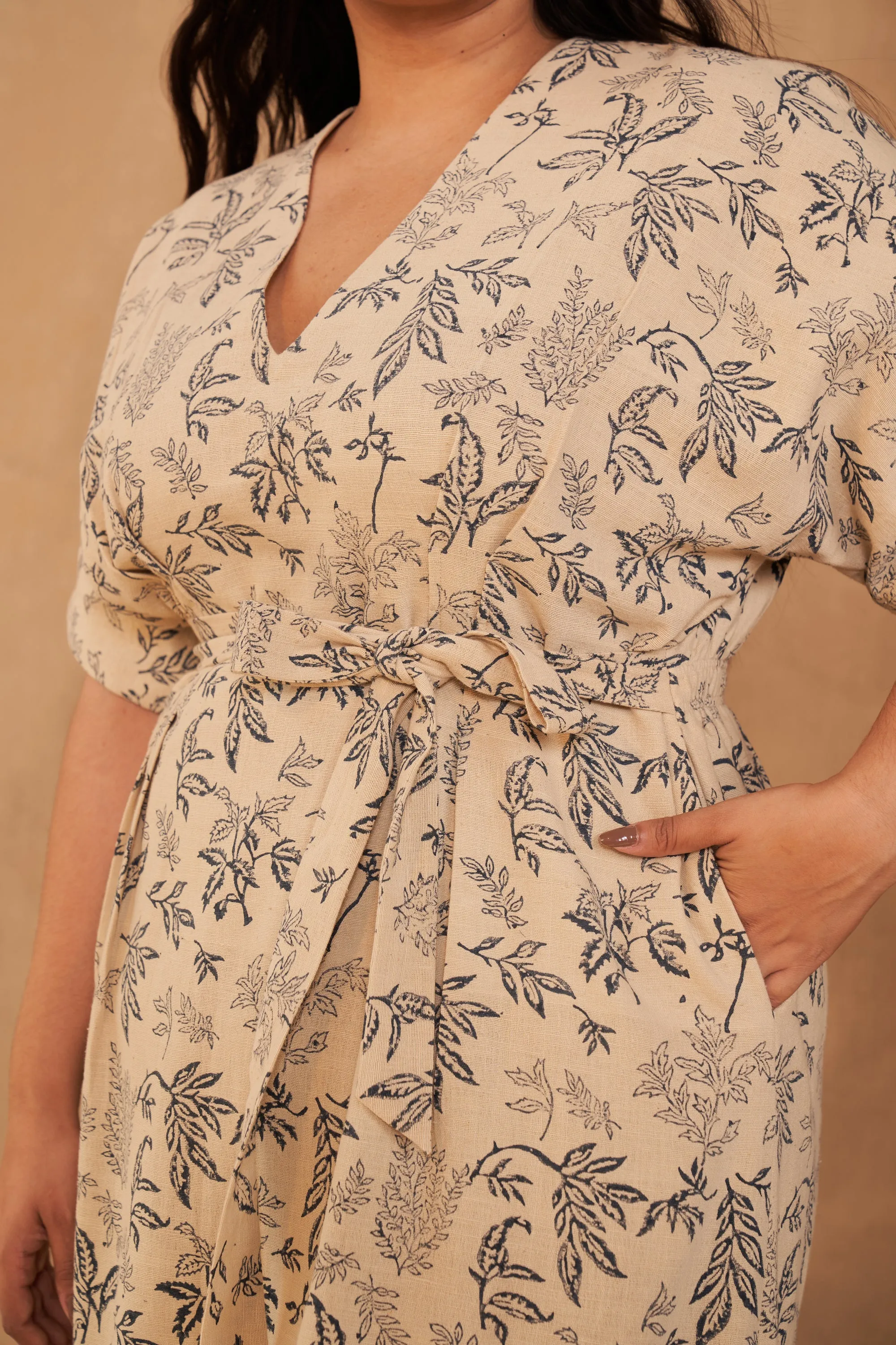 Leafy Bloom Kala Cotton Maxi Dress