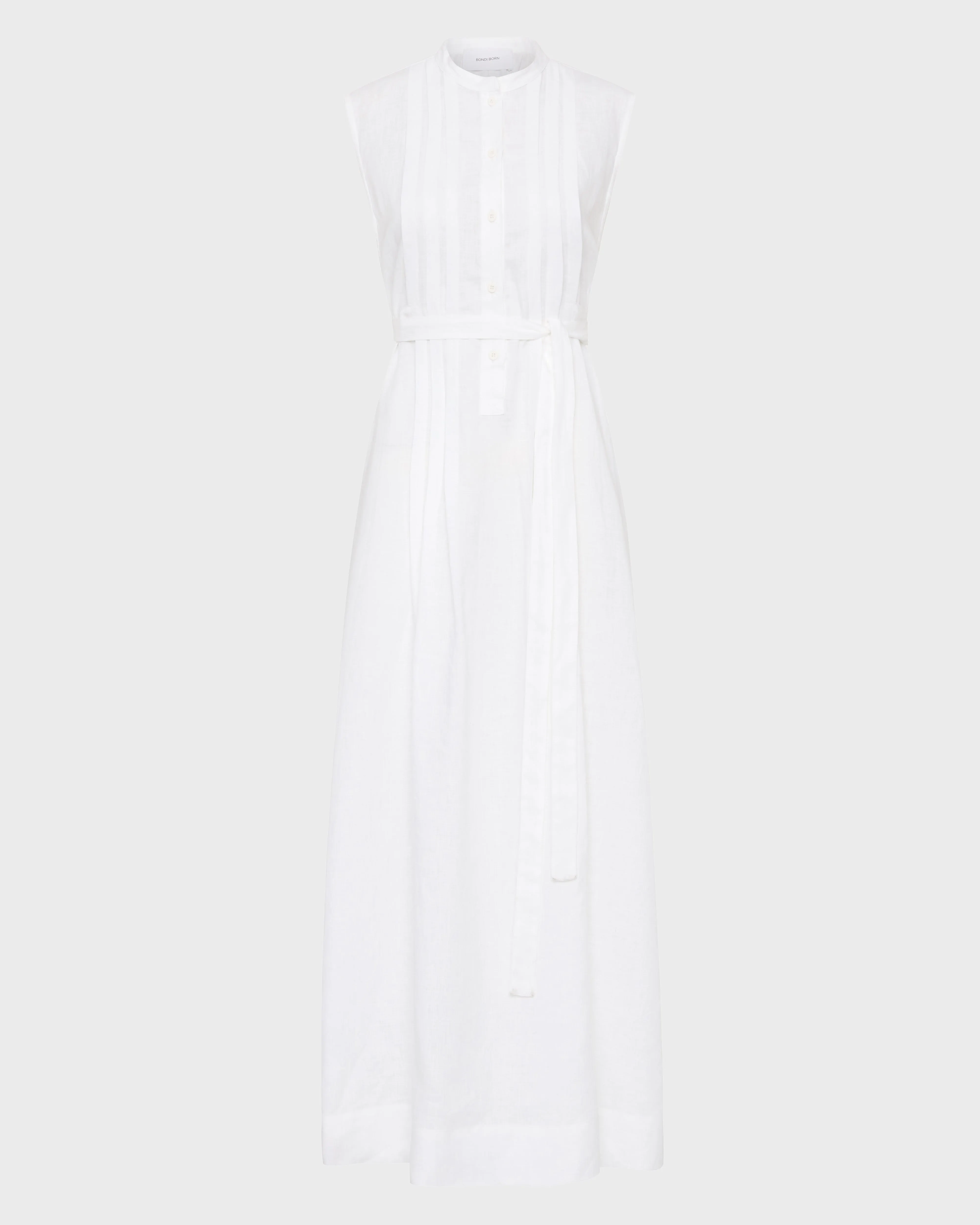 Leiden Button Front Maxi Dress - White