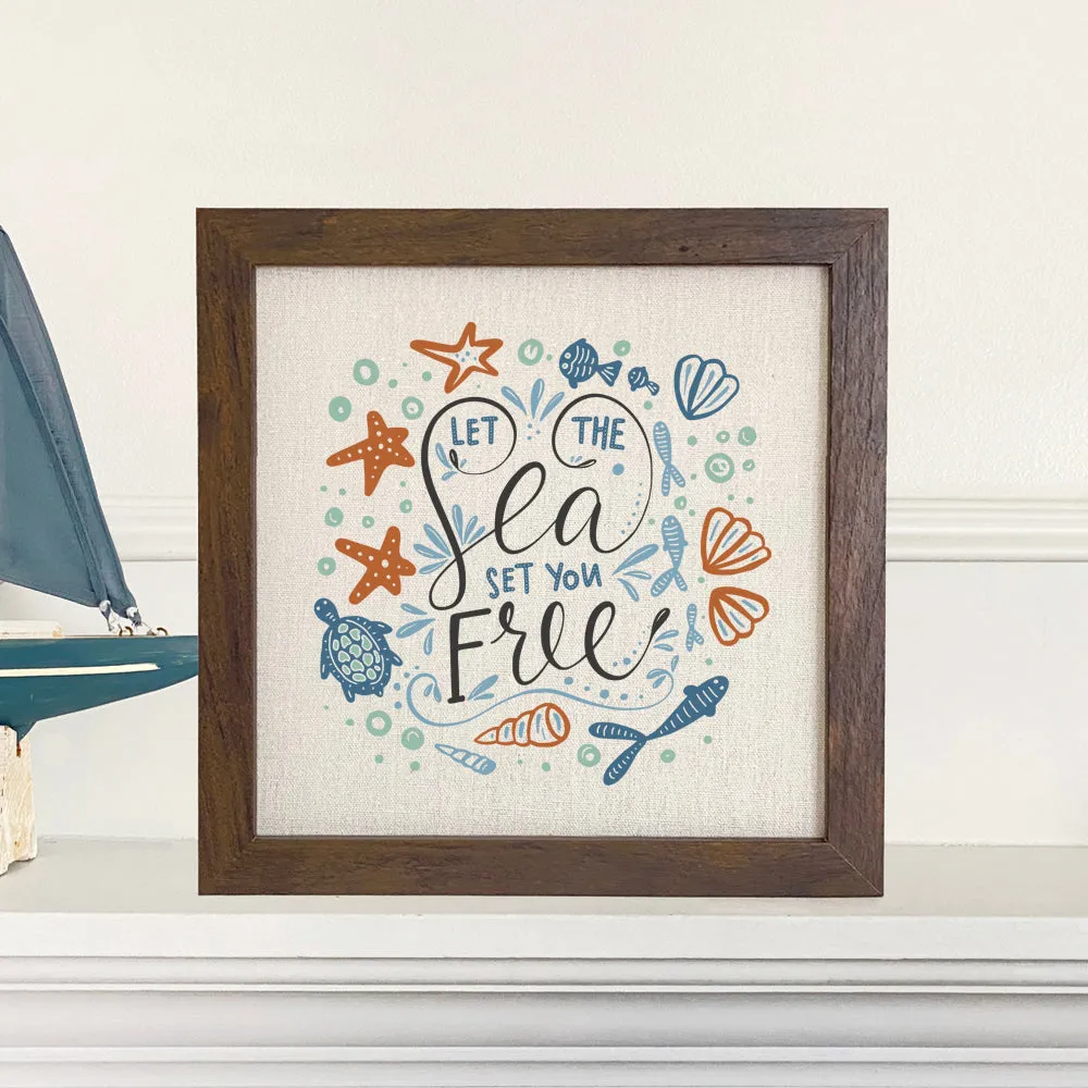 Let the Sea Set You Free - Framed Sign