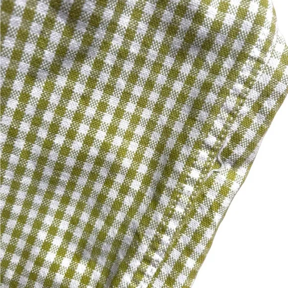 Levi’s Premium Shrunken Chore Coat Green Gingham Size XS Janey Check Split Pea