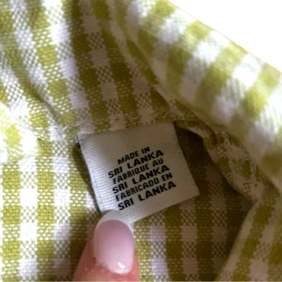 Levi’s Premium Shrunken Chore Coat Green Gingham Size XS Janey Check Split Pea