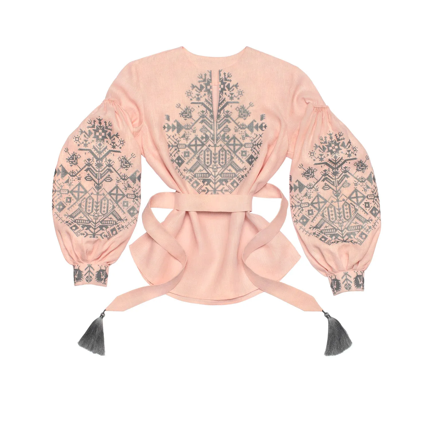 Light pink blouse with embroidery
