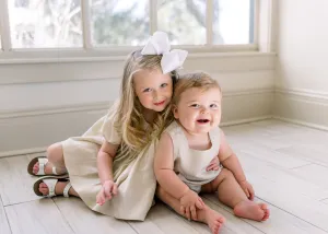 Linen boys sunsuit