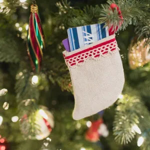 Linen Gift Card Stocking