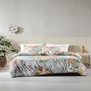 Linen House Duck Egg Cadencia Duvet Cover Set