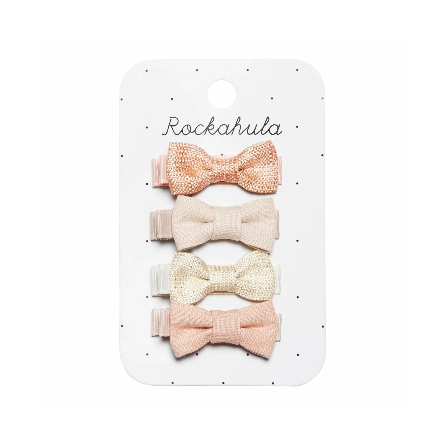 Linen Mini Bow Clips