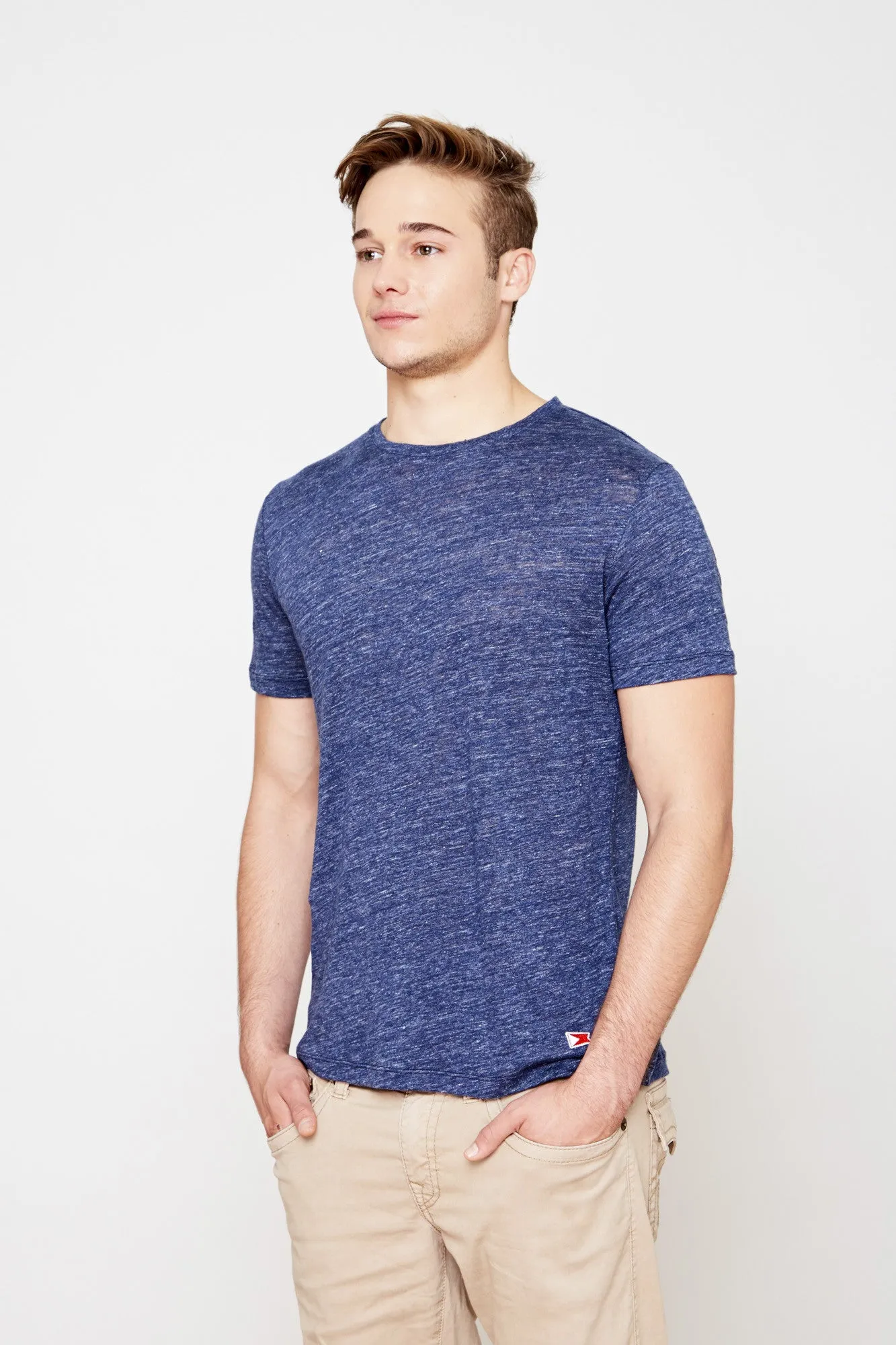 Linen Nauset Tee - Heather Navy