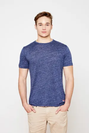 Linen Nauset Tee - Heather Navy