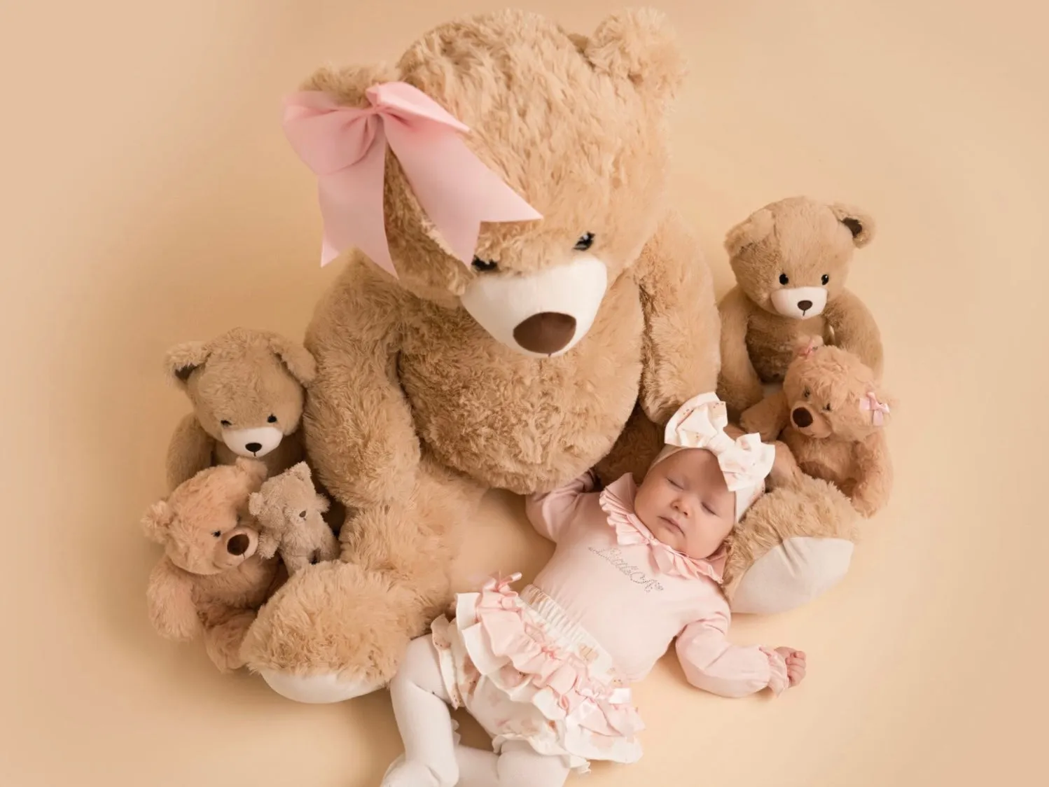 Little A GWEN Baby Pink Bear Print Jam Pant Set LA24312