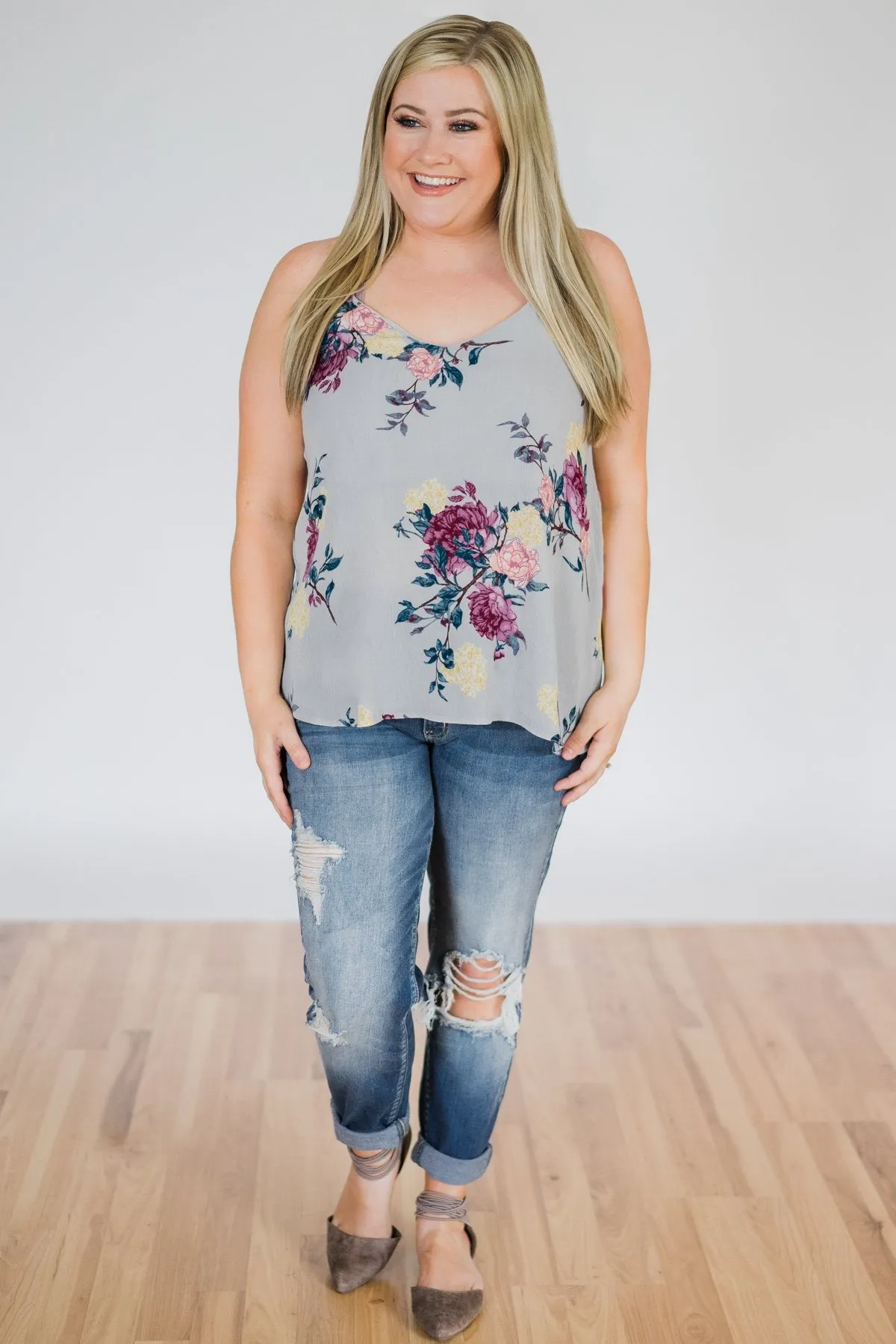 Living My Dream Floral Tank Top