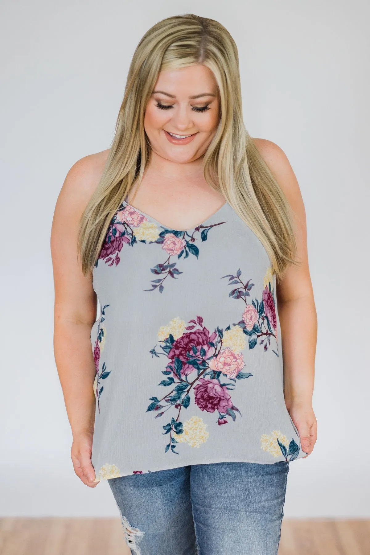 Living My Dream Floral Tank Top