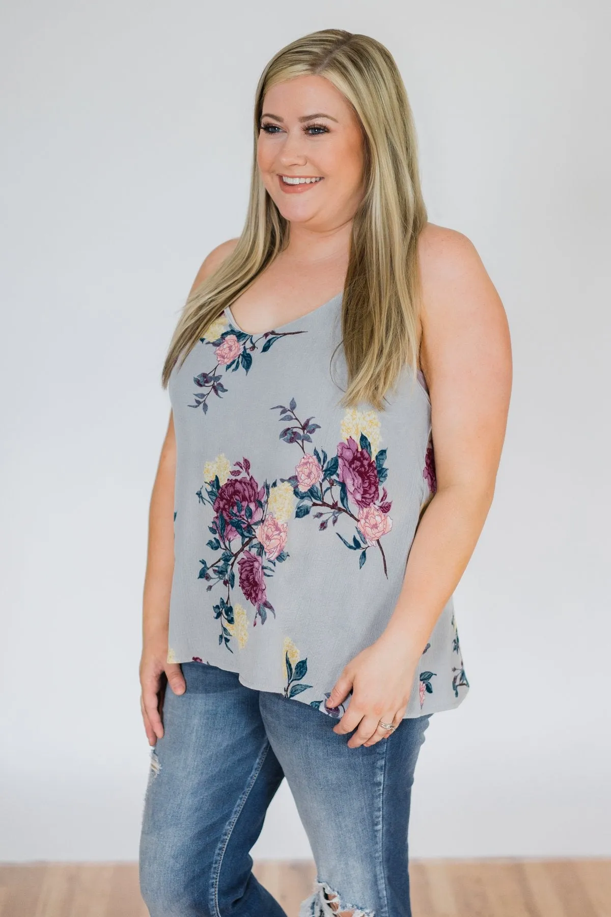 Living My Dream Floral Tank Top