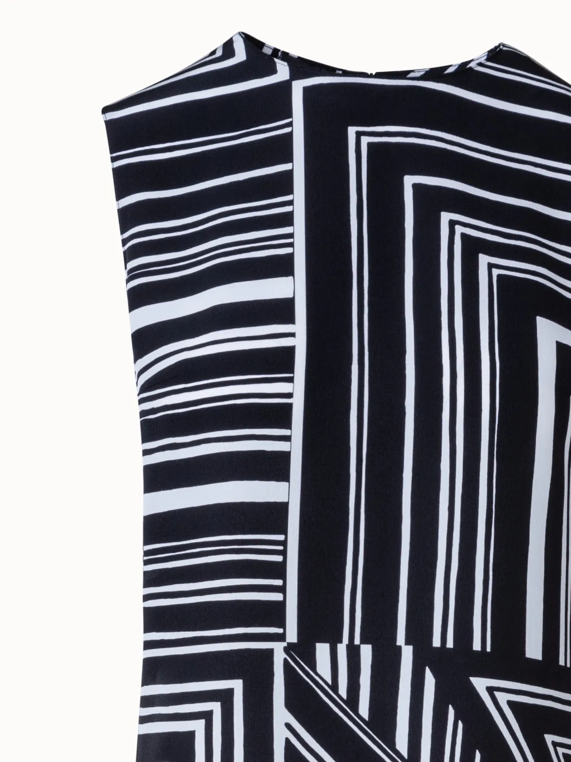 Long Silk Tunic with Lizzi's Lines Print