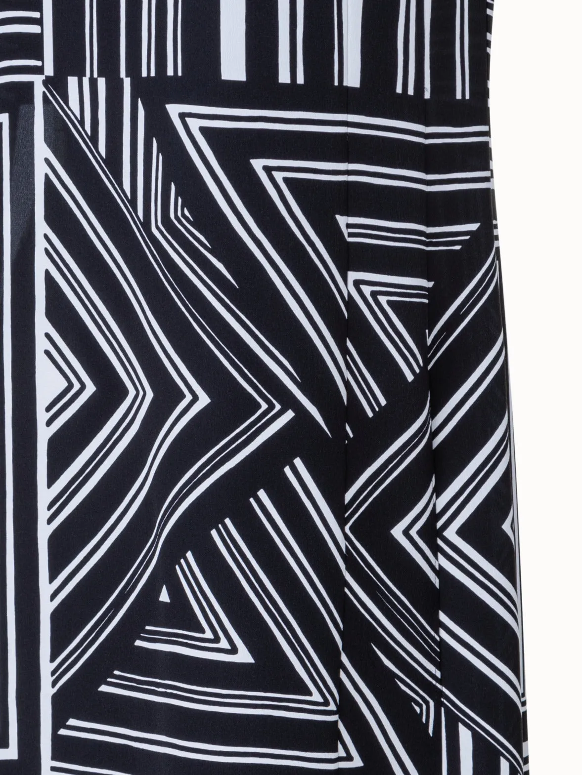 Long Silk Tunic with Lizzi's Lines Print