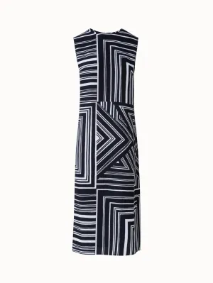 Long Silk Tunic with Lizzi's Lines Print