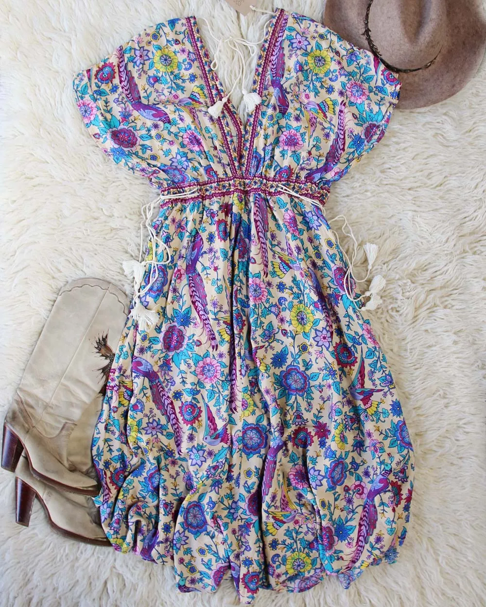 Lovebird Maxi Dress in Sand