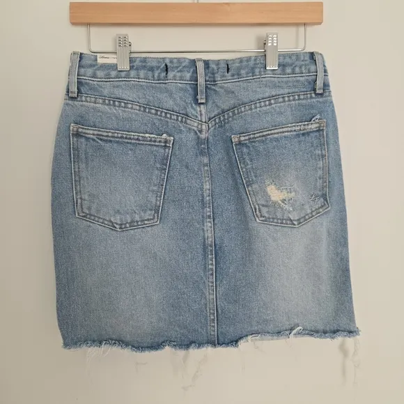 Lovers and Friends Distressed Denim Mini Skirt