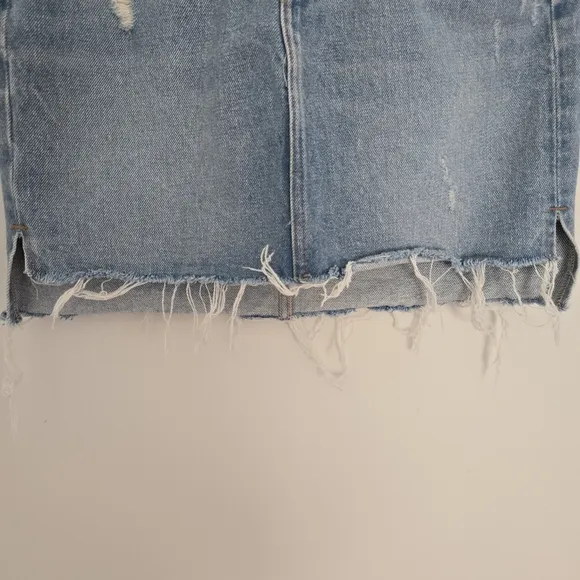 Lovers and Friends Distressed Denim Mini Skirt
