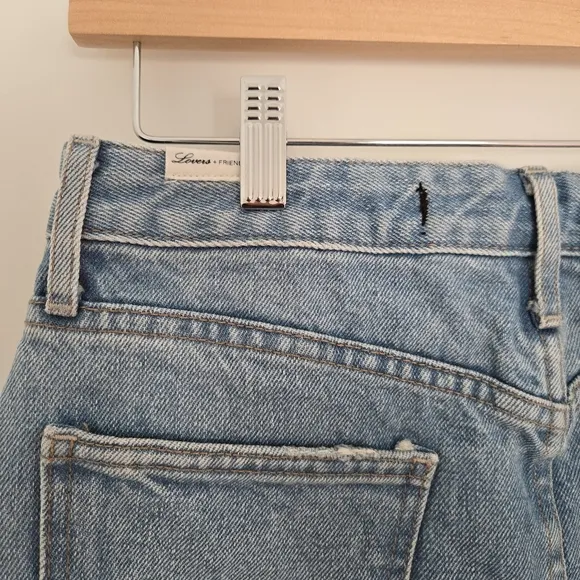 Lovers and Friends Distressed Denim Mini Skirt