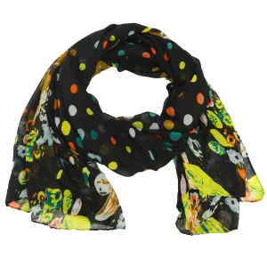 Lulu Black Multi Print Scarf
